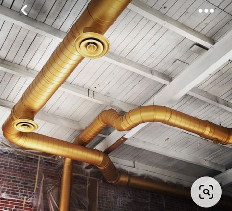 Hvac Ductwork, Exposed Beams Ceiling, Hvac Design, Shoe Store Design, Exposed Ceilings, Hvac Duct, Commercial Hvac, Ducted Air Conditioning, Open Ceiling