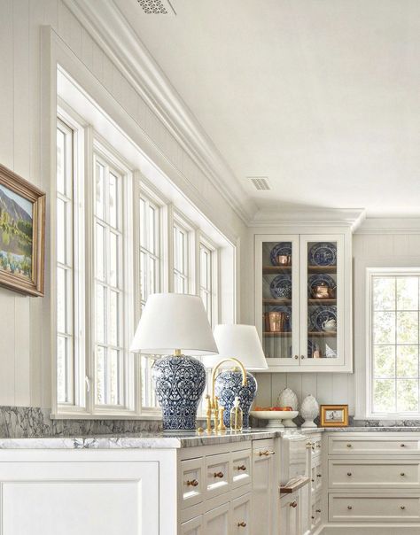 Backsplash Ideas With White Cabinets, Partial Overlay Cabinets, Fox Group, Lake House Kitchen, Takes A Village, House Of Beauty, Gorgeous Kitchens, Kitchen Reno, Bath Furniture