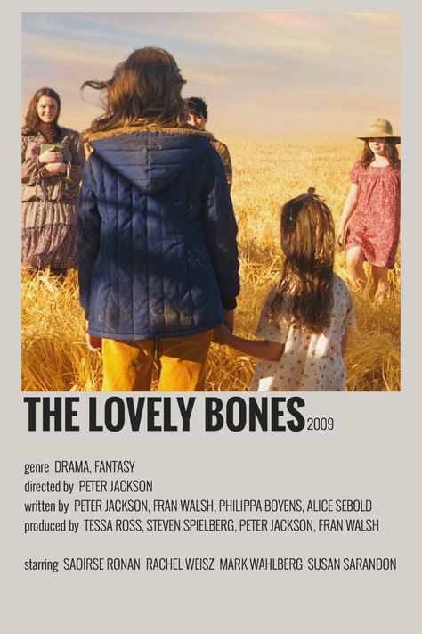 The Lovely Bones Poster, The Lovely Bones Aesthetic, Susie Salmon The Lovely Bones, Bones Poster, Susie Salmon, Movies Minimalist, To The Bone Movie, Lovely Bones, Tv Posters