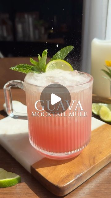 Nikki Sips 🤘🏻🍸 on Instagram: "This is hands down my favorite mocktail atm 😍. It’s sweet, tart, and the prettiest shade of pink— what else do you need?  For those of you that said vodka, add 1.5 oz, everyone else, happy Mocktail Monday 🤭🫶🏼.

____

Guava Mocktail Mule

You’ll Need:
1 oz guava syrup (linked in storefront)
3/4 oz fresh squeezed lime juice
1/4 oz Simple syrup
Ginger beer to top
Mint sprig
Lime wheel

In a shaker, combine guava, simple, and lime juice.  Shake for 8 seconds.  Strain into your favorite glass with crushed ice and top with ginger beer.  Stir & garnish with a lime wheel and a fresh mint sprig. ☺️

____

#mocktailmonday #springdrinks #guava #gingerbeer #pinkdrinks" Mocktail Mule, Guava Mocktail, Guava Syrup, Easy Mocktail Recipes, Pink Guava, Mocktail Recipes, Cocktail And Mocktail, Soda Recipe, Shade Of Pink