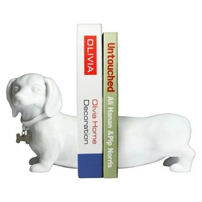 Dachshund Bookends Kids Bookends, Maple Shade, Dog Bookends, Dachshund Design, Ceramics Pottery Vase, Wooden Wine Boxes, Bookshelf Styling, Kid Rooms, Plate Decor