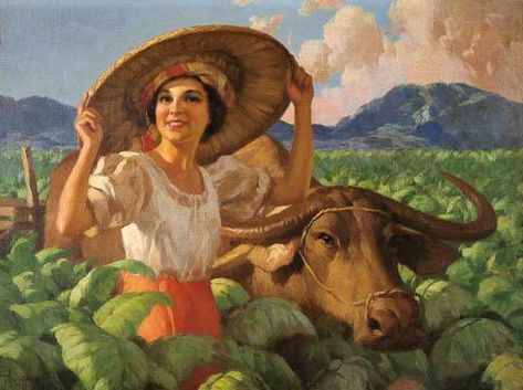 Fernando Amorsolo - Woman in Tobacco Field 1940 Fernando Amorsolo, Filipino Art, Philippine Art, Philippines Culture, Southeast Asian Arts, Most Famous Paintings, Filipino Culture, History Painting, Historical Painting