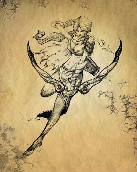 WIND RANGER/RUNNER SKETCH Runner Sketch, Storm Spirit, Shadow Fiend, Dota 2 Heroes, Dota 2 Logo, Dota 2 Wallpaper, Pos Software, Dota 2, 2 On