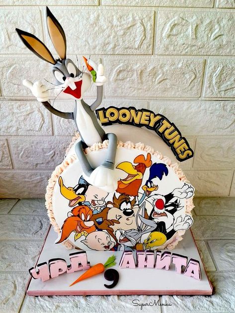 Looney Tunes Cake, Bugs Bunny Cake, Bunny Cakes, 9 Cake, Bunny Cupcakes, Special Cakes, Thats All Folks, Bunny Cake, Special Cake