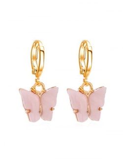 Cheap Earrings For Women | Cute Earrings Sale Online Sale Light Pink Butterfly, Colorful Stud Earrings, Acrylic Butterfly, Sweet Necklace, Earrings For Girls, Womens Earrings Studs, Small Earrings Studs, Pink Jewelry, Crystal Stars