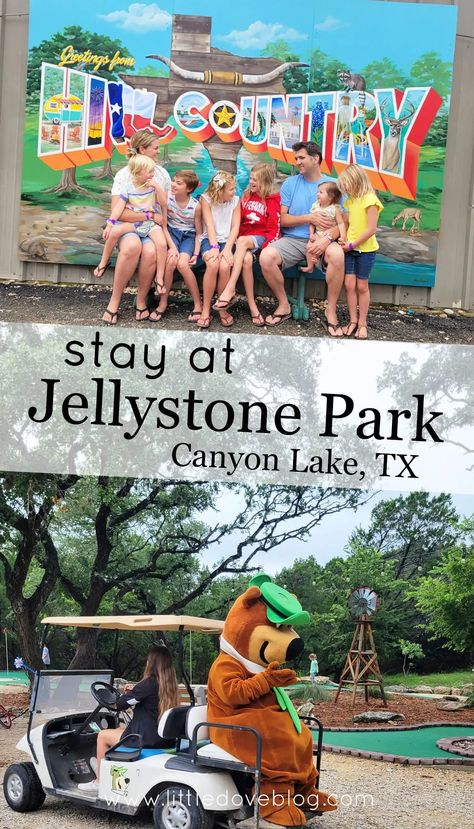 Stay at Jellystone Park Hill Country in Canyon Lake, Texas. Canyon Lake Texas, Jellystone Park, Stone Park, Park Hill, Lake Trip, Lake Vacation, Canyon Lake, Dream Family, Vacation Tops