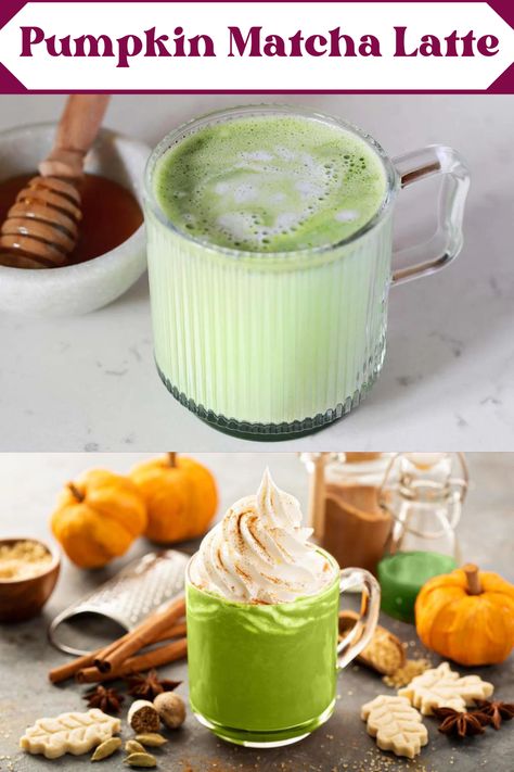 Pumpkin Matcha Latte https://www.theladychef.com/pumpkin-matcha-latte/ Fall Matcha Drinks, Pumpkin Matcha Latte, Pumpkin Matcha, Pumpkin Latte Recipe, Matcha Drinks, Matcha Drink, Fall Snacks, Iced Matcha, Pumpkin Latte