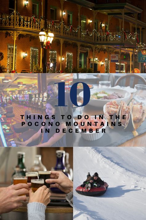 December means winter, and with that comes holiday festivities, family activities and snow. With boundless things to do in the Poconos, you'll have to decide what to try first! Read on for 10 activities you can experience in the Pocono Mountains. Poconos Pennsylvania Things To Do Winter, Things To Do In Poconos Pa, Poconos Pennsylvania Things To Do, Poconos Pennsylvania Winter, Things To Do In The Poconos, Poconos Vacation, Poconos Mountains, Poconos Pennsylvania, Poconos Resort