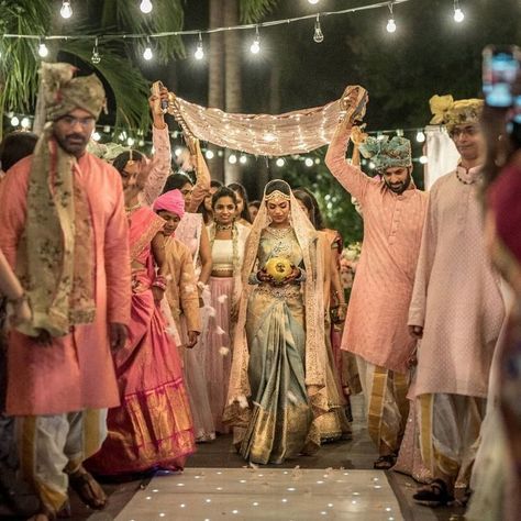 The Newest Phoolon Ka Chadar Ideas For Your 2019 Wedding! | WedMeGood Bridal Entry Chadar, Bridal Entry, Bride Entry, Indian Wedding Bride, Best Bride, Wedding Backdrop Decorations, Wedding Mandap, Unique Bride, Wedding Entrance