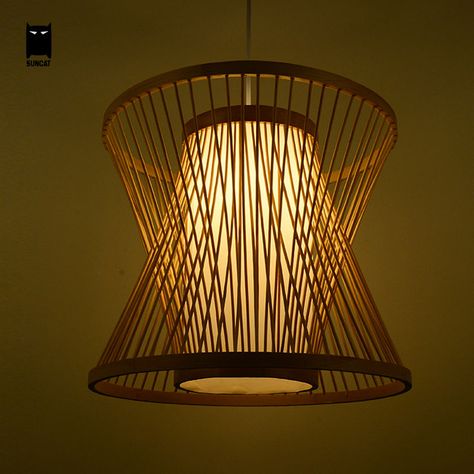 Make A Hanging Lamp, Diy Hanging Lamp, Lamp Shades Living Room, Hanging Lamp Design, Lamp Room, Bamboo Chandelier, Shade Pendant Light, Cheap Chandelier, Bamboo Structure