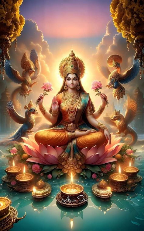 Maa Lakshmi, Devi Images Hd, Saraswati Goddess, Happy Navratri Images, Shakti Goddess, Lord Photo, Navratri Images, Lakshmi Images, Lord Vishnu Wallpapers