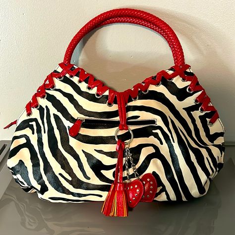 Unknown Manufacturer Nwot Women’s Satchel Bag In Great Condition. Zebra Print With Great Hardware And Workmanship 20” Wide 10” High #1332-Sa-02 8/18/24 Red Zebra Print, Satchel Bag, Zebra Print, Satchel Bags, Black Red, Satchel, Black And Red, Bag Lady, Red