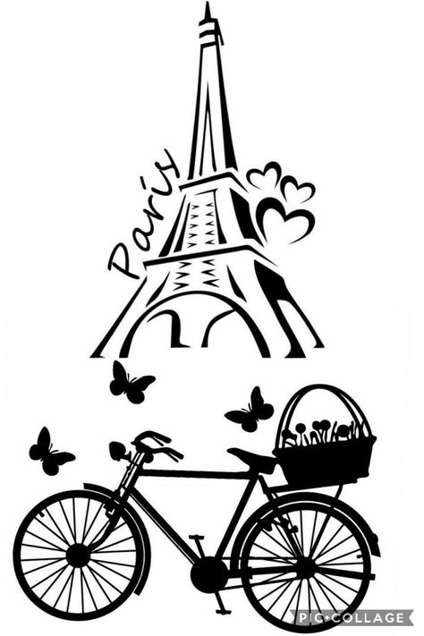 Circut Joy, Paris Svg, Painting Silhouette, Tshirt Embroidery, Flower Thigh Tattoos, Diy Crafts Love, Disney Paris, Projets Cricut, Stencil Diy