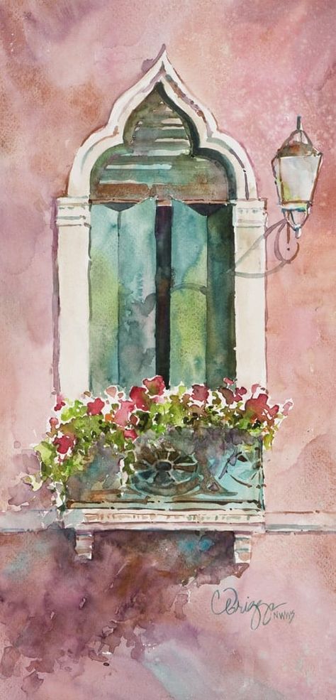 Italy | Cindy Briggs Watercolor Paintings & Art Workshops Watercolor House Painting, Architecture Drawing Sketchbooks, Learn Watercolor Painting, Italian Paintings, Watercolor Architecture, Italy Painting, Learn Watercolor, Watercolor Tips, Diy Watercolor Painting