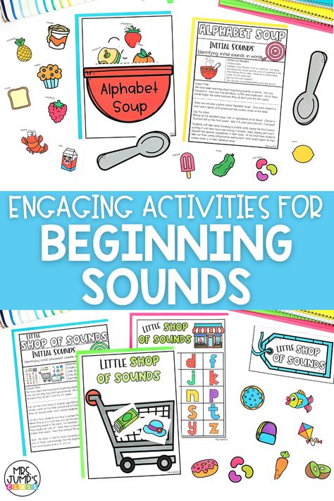 Isolating and identifying beginning sounds is an important step in phonological awareness for kindergarten students. In this post, I'm sharing some engaging activities for beginning sounds practice in kindergarten. Click here to take a closer look at these initial sound activities for kindergarten. Beginning Sounds Activities Kindergarten, Beginning Sounds Activities, Initial Sound Activities, Sounds Activities, Sound Activities, Letter Sound Activities, Structured Literacy, Phonics Rules, Reading Curriculum