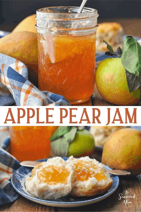 Apple And Pear Jelly, Apple Pear Jelly, Apple And Pear Jam, Apple Pear Jam Recipe, Apple Pear Jam, Pear Jam Recipe Canning, Pear And Apple Recipes, Apple And Pear Recipes, Pear Canning Recipes