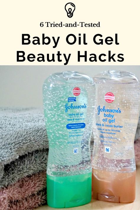 JOHNSON'S® baby oil gel is not just for babies. There are several beauty hacks you need to know about when it comes to this versatile beauty product. #beautyhacks #beautytips #babyoil #babyoilgel #beauty Baby Oil Uses, Best Baby Lotion, Johnson Baby Oil, Baby Gel, Baby Oil Gel, Johnsons Baby, Oil Gel, Beauty Hacks Skincare, Diy Body Scrub