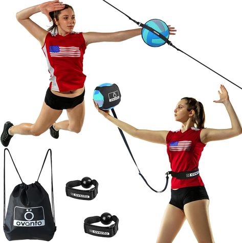 The Ultimate Volleyball Training Equipment: This all-in-one package includes a Pouch, perfected Waistband, tailor made Elastic Cords, upgraded Hand Straps, Spike Trainer holder, larger Drawstring Backpack and Gift Box, making it a great Volleyball gifts for all. Volleyball Rebounder, Volleyball Spike Trainer, Volleyball Training Equipment, Volleyball Equipment, Volleyball Skills, Volleyball Practice, Train Kit, Volleyball Training, Volleyball Gifts