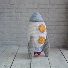 Rocket ship toy crochet pattern Space shuttle Crochet Space, Toy Crochet, Rocket Ship, Handmade Plush, Space Shuttle, Crochet Toys Patterns, Hand Crochet, Crochet Toys, Rocket