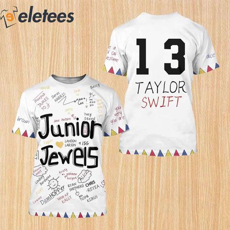 Junior Jewels Taylor Swift Eras Tour, Diy Junior Jewels Shirt, Junior Jules Taylor Swift Shirt, Taylor Swift Junior Jewels Shirt Diy, Taylor Swift T Shirts Ideas, Taylor Swift T Shirt Diy, Junior Jules Taylor Swift, What To Wear To The Eras Tour Movie, Taylor Swift Shirt Ideas Diy