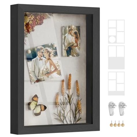 Desk Wall Decor, Photo Arrangement, Black Photo Frames, Desk Wall, Collage Picture Frames, Push Pins, Collage Frames, Photo Picture Frames, Rustic White