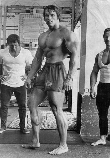 Arnold Schwarzenegger - as himself in Pumping Iron Best Calf Exercises, Calf Training, Arnold Bodybuilding, Arnold Schwarzenegger Bodybuilding, Schwarzenegger Bodybuilding, Calf Exercises, Reduction Diet, Pumping Iron, Week Diet