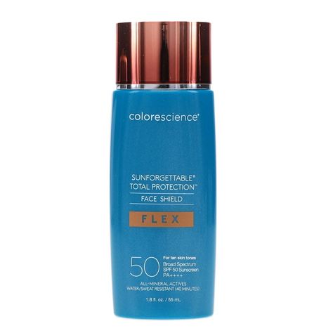 Colorescience Sunforgettable, Tan Skin Tone, Facial Sunscreen, Mineral Sunscreen, Spf Sunscreen, Tan Skin, Face Shield, Face Sunscreen, Even Skin Tone