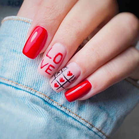 Xoxo Nails Designs, Xoxo Nails, Cartoon Valentine, Nails Valentine, Inspiration Nails, Valentine Nails, Beauty Nails Design, Nail Designs Valentines, Valentine's Day Nails