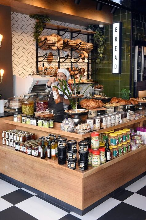 Gourmet Food Store Retail Design, Local Store Design, Farm Shop Interior Design, Spice Store Interior Design, Grocery Design Interior, Grocery Interior Design, Natural Store Interior Design, Natural Shop Design, Indoor Market Design