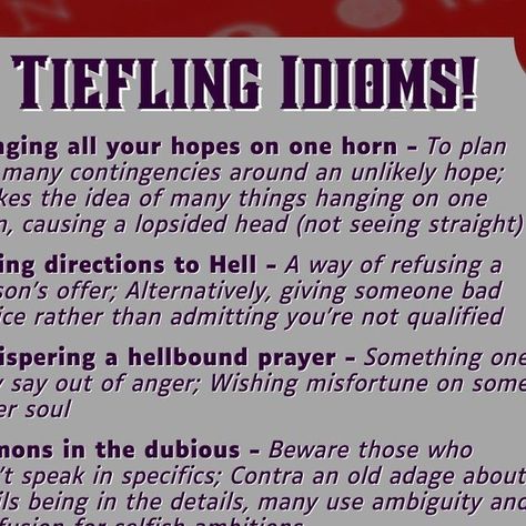 Tiefling Headcanon, D&d Tiefling, Dnd Languages, Dnd Tiefling, Dnd Races, Dnd Funny, Fantasy Setting, Dungeon Master, Roleplaying Game