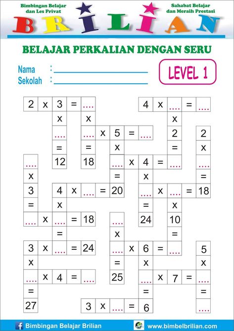 mathematics worksheets Soal Mtk, Multiplication Questions, Math Worksheets For Kids, Math Knowledge, Kertas Kerja Prasekolah, Multiplication Practice, Learn Math, Mathematics Worksheets, Learning Mathematics