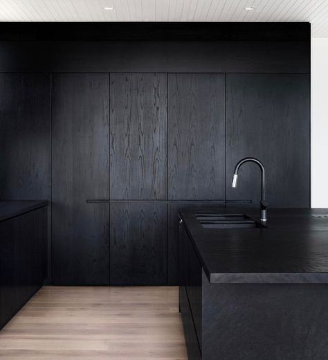 Kitchen Workshop, Urban House, Plywood Kitchen, Kitchen Pantry Cabinets, Black Kitchen, Black Cabinets, Pantry Cabinet, Kitchen Cabinetry, Home Remodel