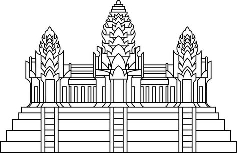 Angkor Wat Drawing, Angkor Wat, Angkor, Projects To Try, Drawings, Art