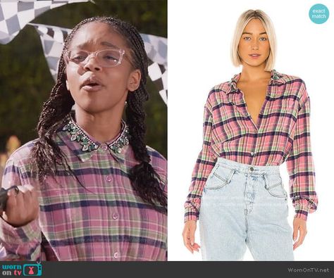 Diane Johnson Blackish, Blackish Outfits, Marsai Martin, Diane Johnson, Black Ish, Embellished Blouse, Other Outfits, Latest Outfits, Outfit Details