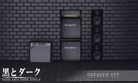 TS4 - Speaker Set ~ Noir and Dark Sims Speakers Sims 4 Cc, Sims 4 Speaker, Sims 4 Speaker Cc, Sims 4 Asian Cc, Sims 4 Japanese Cc, Sims Car, Cc The Sims 4, Musical Keyboard, Cc Packs