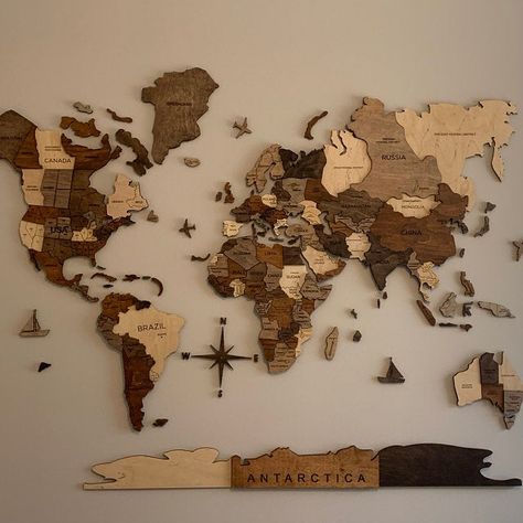 Push Pin Travel World Map Mothers Day Travel Lover Gift Wooden | Etsy Wooden World Map, Push Pin World Map, Wood World Map, World Map Decor, World Map Wallpaper, Living Wall Decor, Wall Decor Crafts, Wooden Map, Map Wallpaper