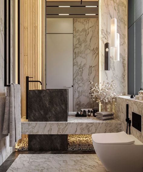 Make your bathroom luxurious with Statuario Corkio marble. Contact us http://wa.me/+919930171094 Please visit our website link shared in Bio High quality italian marble|Imported marbles|italian marble suppliers #Statuario #qualitymarble #italianmarbles #naturalstones #naturalstonedesign #marblefactory #marblesuppliers#buildingmaterials #marbleinterior #importedmarble #usenaturalstone #marblelove #luxuryspaces #interiordesignideas #interiordesigner #interiors #interiordecor #architecturede... Rosso Marble Bathroom, Onyx Marble Toilet Design, Grey Emperador Marble, Dark Emperador Marble Bathroom, Emperador Dark Marble, Marble Interior, Italian Marble, Stone Design, Marble