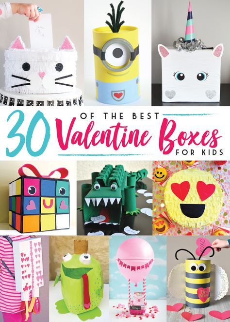 30 of the Best Valentine Boxes for Kids | artsy-fartsy mama East Valentines Boxes, Interactive Valentines Boxes, Valentine Boxes For Kids, Homemade Valentine Boxes, Valentine Inspiration, Girls Valentines Boxes, Valentine Boxes For School, Diy Valentines Box, Valentines Diy Kids