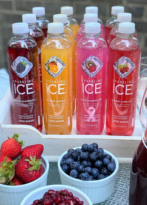 How to Make a Sparkling Water Bar with Sparkling Ice Sparkling Water Bar, Basil Drinks, Sparkling Water Drinks, Water Bar, Ice Aesthetic, Cherry Drink, Sparkling Juice, Flavored Sparkling Water, Cherry Limeade