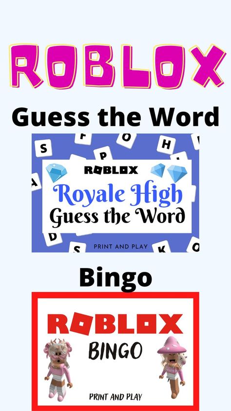 You need to pin this pin if you have kids who love Royale High and Roblox! Roblox Royale High, Double Game, Roblox Download, Word F, Guess The Word, Games Roblox, Play Roblox, Royale High, Bingo Games