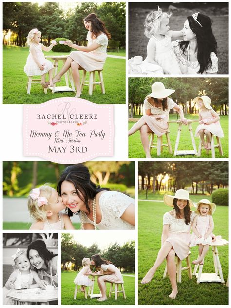 Mommy & Me Tea Party Mini Session | Rachel Cleere Photography | Oklahoma City Photographer Tea Party Photography, Mini Session Themes, Studio Mini Sessions, Halloween Mini Session, Easter Mini Session, Mini Photo Shoot, Valentine Mini Session, Mini Photo Sessions, Mommy And Me Photo Shoot