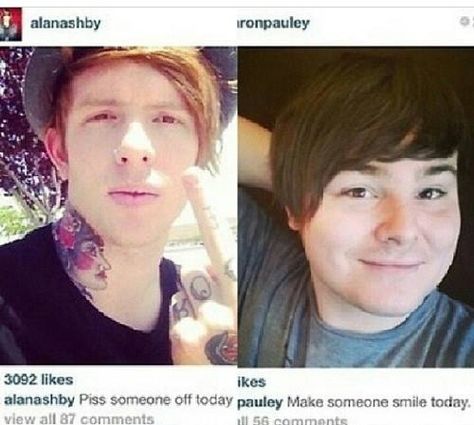 Of Mice & Men, Alan Ashby & Aaron Pauley Of Mice And Men Band, Metal Quotes, Jaime Preciado, Mice And Men, Alan Ashby, Austin Carlile, Different Types Of People, Two Kinds Of People, Emo Memes