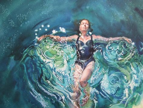 Cruciform in water Rippled Water, Water Artists, Swimming Women, Underwater Painting, Water Poster, Underwater Art, Water Drawing, Water Art, Floating In Water