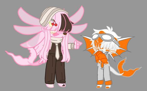 Gacha Club Butterfly Oc, Gacha Club Axolotl Oc, Gacha Axolotl, Axolotl Gacha Club, Gacha Species, Axolotl Oc, Gachaclub Outfits, Gacha Pose, Gacha Hacks