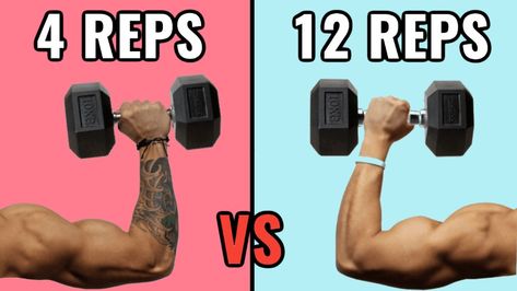 high reps vs low reps thumbnail 4 Day Workout Routine, Rep Workout, 5 Day Workout Routine, Workout Benefits, Gym Workout Guide, Workout Splits, Muscular Endurance, Workout Routine For Men, Heavy Weight Lifting