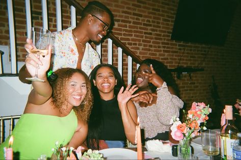 Food & Friends, No.1- In Bloom, 2023 Black joy and Black food/culture being celebrated amongst friends old and new. Social Gathering Photography, Launch Event Ideas, Black Joy, Mass Appeal, 2024 Moodboard, Preloved Clothes, Casual Art, Solo Photo, Women Gathering