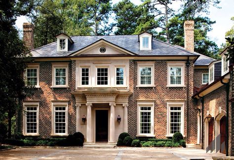 Brick Window, Trendy House, Brick Exterior House, English Manor, Georgian Homes, English Country House, Dream House Exterior, Colonial House, House Goals