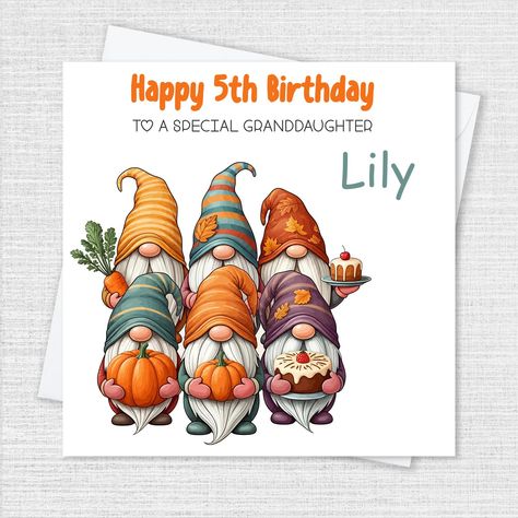 Personalised Autumn Gonk Birthday Card | Gonk Card | Gnome Card | Autumn Card | Autumn Birthday Card | Autumn Birthday | Daughter Girl Women by CardsFromHeartsUK on Etsy Autumn Gonk, Autumn Birthday, Birthday Daughter, Happy 5th Birthday, Personalised Cards, Embossed Paper, Personalized Birthday Cards, Fall Birthday, Linen Paper