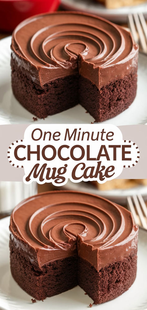 Need a fast chocolate dessert? This One-Minute Chocolate Mug Cake recipe is just what you need. Simple ingredients, minimal effort, maximum satisfaction. #easyrecipes #chocolatemugcake Quick Chocolate Mug Cake, Fast Easy Chocolate Dessert, Mug Baking Recipes, Cake In A Mug Chocolate, Dessert In Mug, Easy Chocolate Mug Cake Recipe, Easy Small Chocolate Cake Recipe, Easiest Mug Cake, One Cup Brownies Mug Cakes