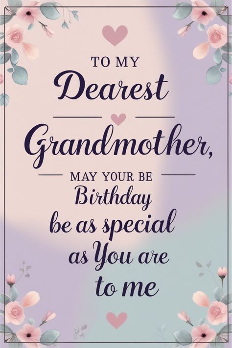 Find the perfect words to celebrate your grandma’s birthday and show her how much she means to you. With over 200 ideas, from sweet messages to meaningful quotes, make her feel cherished and loved. Explore creative ways to express your feelings and create lasting memories. Visit sentimentshub.com to find more beautiful ideas for the special day. Happy Birthday Wishes For Grandma, Happy Birthday Wishes Quotes Messages, Birthday Wishes For Grandma, Heartfelt Happy Birthday Wishes, Religious Birthday Wishes, Inspirational Birthday Wishes, Nice Birthday Messages, Birthday Grandma, Grandma Love